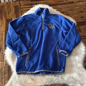 Galaxy By Harvic Kids Blue Half-Zip Fleece Jacket with Matching T-Shirt